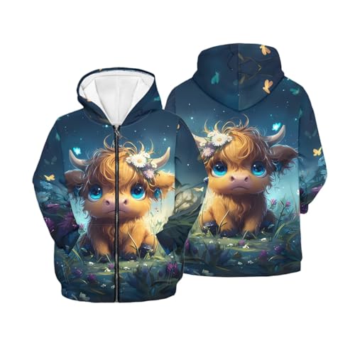 AFPANQZ Unisex Kids Casual Full Zipper Up Hoodies Sweatshirt Long Sleeves Hoodie Thin Coat with Front Pockets