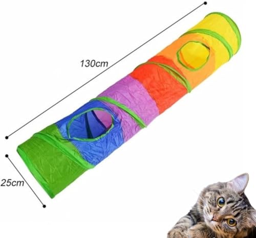 Brinquedos Interativos para Gatos, Torre de Brinquedo e Túnel Labirinto com Bola, Multicor