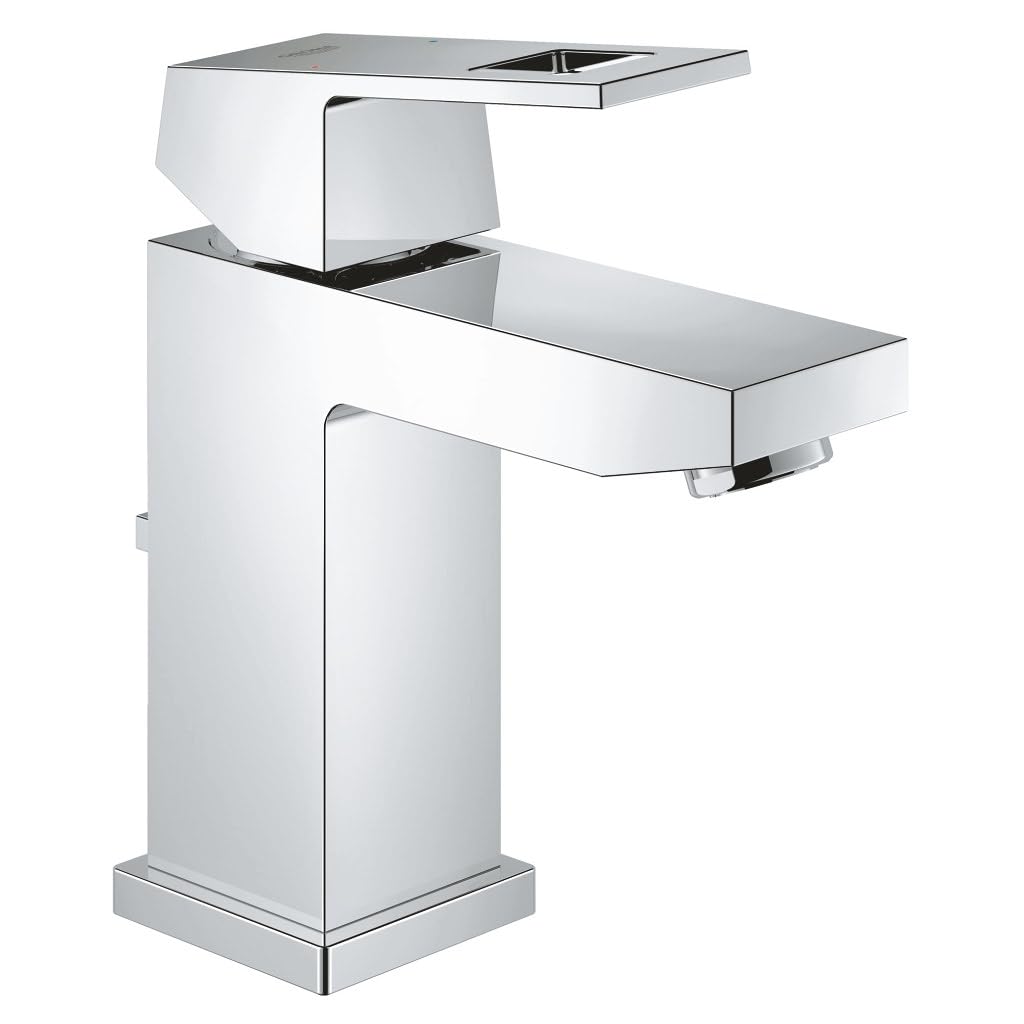 GROHE 2312700E Eurocube Bathroom Tap (Pop-Up Waste, Regular Spout and Ecojoy)