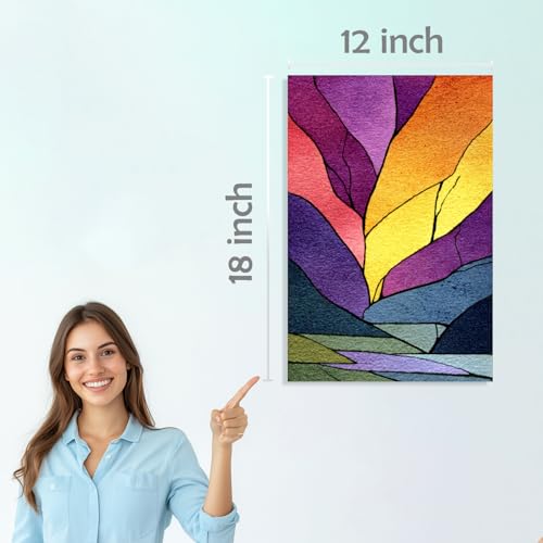 Image of SiddArtify Modern Abstract Wall Art Prints Set - Colorful Elephant Poster Decor for Living Room Bedroom Office - 12x18 inch Board Pack of 6