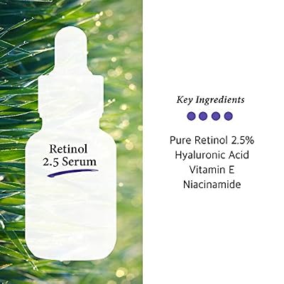 Retinol 2.5% Solution Facial Serum with Vitamin E - Facial, Age Spot Remover, High Strength Solution for Face without a Prescription, 1 Fl Oz (30ml)