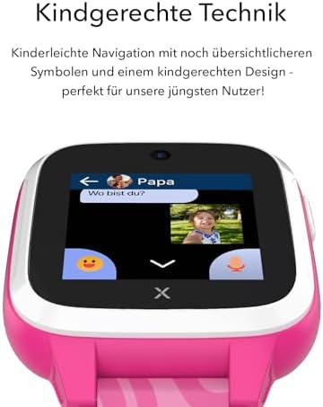 3. Bild von XPLORA XGO 3 - wasserdichte Telefon Uhr für Kinder - 4G, Anrufe, Nachrichten, Schulmodus, SOS-Funktion, GPS, Kamera und Schrittzähler - 2 Jahre Garantie (ROSA)