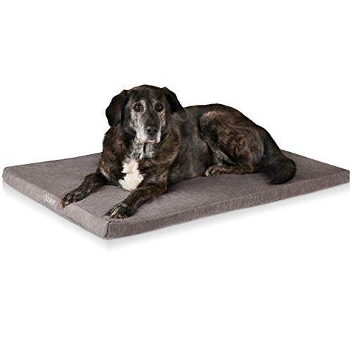 ONVAYA® Hundekissen aus Memory Foam | orthopädisch | 95 Grad waschbar | grau | Größe S-XXL | Hundebett | Hundematratze | Hundematte | Liegekissen (M (78 x 55 x 5 cm))