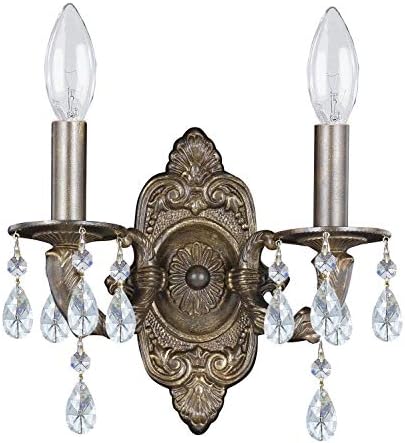 Crystorama-Two Light Venetian Bronze Wall Light-5022-VB-CL-MWP