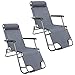 AMANKA 2er Set: 153x60 Relaxliege Garten Liegestuhl Klappbar - Gartenstuhl mit Liegefunktion - Sonnenliege Faltbar - Campingliege Leicht - Gartenliege Wetterfest Strandliege Relaxsessel Outdoor Liege