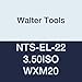 Walter Tools NTS-EL-22 3.50ISO WXM20 Carbide NTS Threading Inserts, External Thread, Full Profile, ISO Metric 60 Degree (Pack of 10)