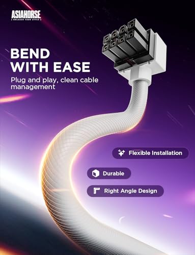 Image of AsiaHorse Hydrus-8PIN CPU PSU Extension Cable ARGB Light, Copper Wire Motherboard Power Extension Cable Integrated Minimalist Design, 2000W Power (Whole Set), PC Power Cord for CPU Cable Management