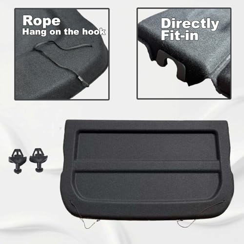 Image of Compatible with Nissan Kicks Accessories 2026-2025 Cargo Cover,Non-Retractable Trunk Cover Security Shielding Shade Tonneau Cover Luggage Cover Black (*Not for Nissan Kicks Play*)