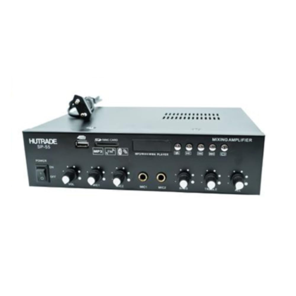 Vetrineinrete® Kit Audio Filodiffusione 120W con 2 Casse e Amplificatore | USB e TF/SD Integrati, Radio FM Inclusa, Montaggio a Parete, Ingresso Microfono/AUX, 40W RMS