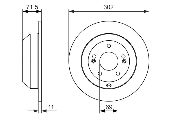 Disques de frein Bosch BD1652 ventilés haute performance
