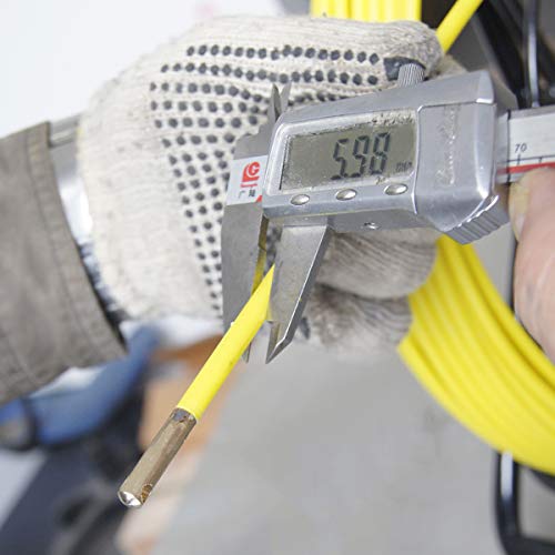 KATSU Rodder de conduit en fibre de verre 6x50M avec support et frein en acier, outil d'installation de câble électrique en fibre de verre, enfileur de câble de pipeline d'électricien – Image 7