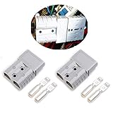 Mr.Brighton LED 1 Set 175Amp 2 Poles Power Connector Plug Grey w/Terminals for #4 AWG Wire Anderson...