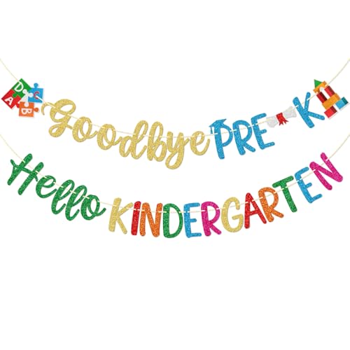 Preshcool Graduation Banner, Last Day of Preschool Banner, Pre-k Graduation Party Decorations, Pre-strung Preschool Graduate Decor