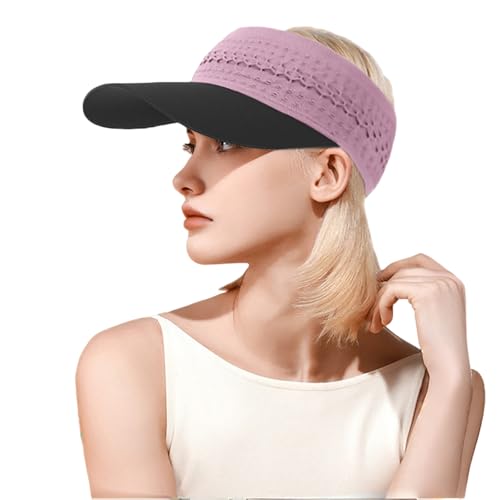 Gorra deportiva negra y rosa para protección solar miniatura 3