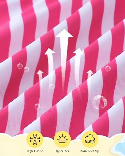 Image of Mioglrie Toddler Baby Swimsuit Girl Bathing Suit Girl 2T 3T 4T 5T 6T Girls One Piece Swimsuits Color Block Swimwear