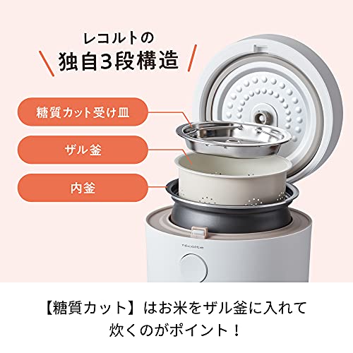 レコルト ヘルシーライスクッカー RHR-1(W) ホワイト の商品画像 7