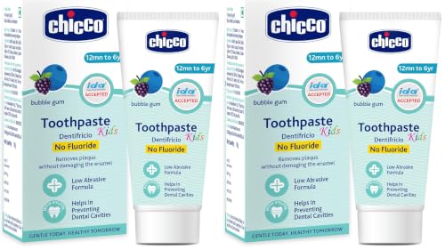 Image of Chicco Toothpaste Bubble Gum 1-6Y 50g No Fluoride (Pack of 2)