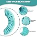 HMDZMR Ice Skate Guards 2 Pairs Hockey Blade Protector Ice Skate Covers Ice Skating Accessories for Ice Skating, Figure Skates, Hockey (Black,Blue, Large)