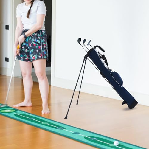 Sac de golf léger avec séparateur à 2 voies, 1 poche, bandoulière réglable, idéal pour 3 à 5 clubs pour hommes, femmes, adolescents