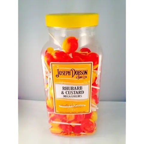 Joseph Dobson Rhubarb and Custard Mega Lollies Jar Cover