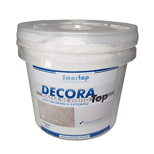 DECORA TOP – MASSA DE EFEITOS PARA PAREDES – BASE BRANCA PARA PIGMENTAÇÃO E CRIAÇÃO DE DIVERSOS EFEITOS – 3KG