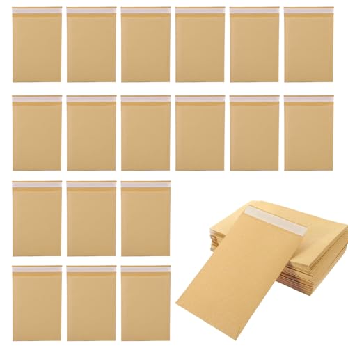 50-Pack Compact Self-Sealing Brown Paper Envelopes for Organizing Seeds Cash and Small Valuables