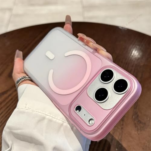 Coque iPhone 12 mate magnétique transparente rose