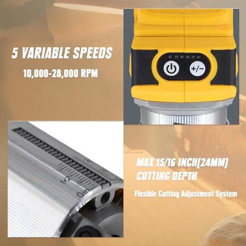 Witlight MFRT001 Cordless Compact Router, Mellif Brushless Palm Router Compatible thumb #2