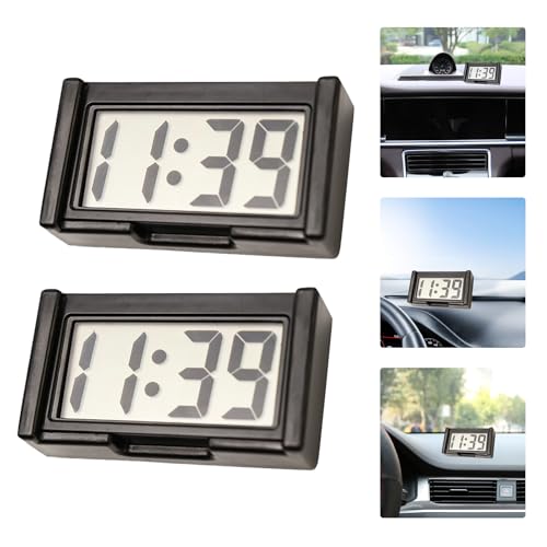 Digitaluhr 2-Teiliges Set Mini Uhr Kleine Digitaluhr Autouhr Kompakte Led-Anzeige für Uhrzeit und Datum mit Selbstklebender Rückseite, Geeignet für Autos, Familien und Outdoor-Aktivitäten (Schwarz) Digitaluhr 2-Teiliges Set Mini Uhr Kleine Digitaluhr Autouhr Kompakte Led-Anzeige für Uhrzeit und Datum mit Selbstklebender Rückseite, Geeignet für Autos, Familien und Outdoor-Aktivitäten (Schwarz)