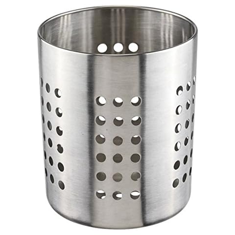 Bambelaa! cutlery drainer basket, kitchen utensils basket, kitchen utensil holder, stand, metal, stainless steel, 11 x 14 cm Cover