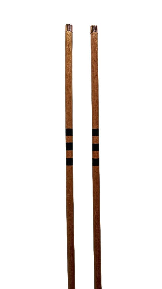 Golf Alignment Sticks Mahagoni - Black Stripes