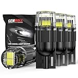 CENMOLL W5W 501 T10 LED Bulbs White, 3200LM Super Bright 12V-24V Build-in Load Resistor 194 168 T10 2825 W5W LED Bulb Replacement for Car Dome Door Map Dash Courtesy Cargo License Plate Lights, 4 Pack