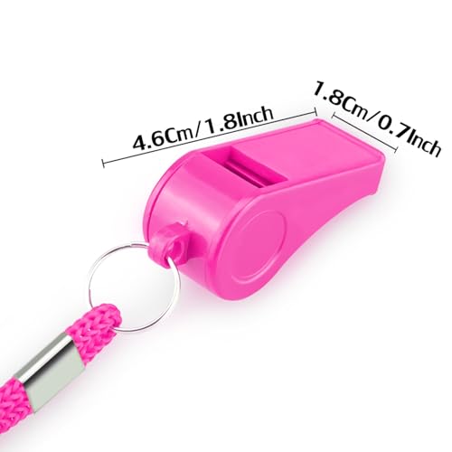 Silbatos Loud Sports con Cordón – Silbatos de Plástico Rosa de Alta Frecuencia para Entrenadores, Seguridad al Aire Libre y Entrenamiento Canino miniatura 7