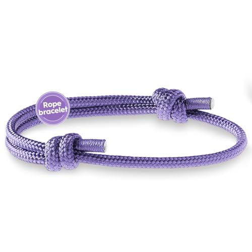 Motti Way Pulsera Púrpura Duradera De Cuerda, Pulseras Nauticas Hombre...