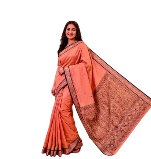 Generic purple bomkai silk saree in katan silk – image 1