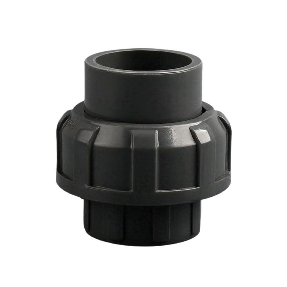 Gonchenjiu Grey Pipe End Plug Water Pipe Equal Fitting, Thickening Pvc Union Joint Id 20~50Mm, Straight Connector For Garden Irrigation 1Pc(,50Mm)