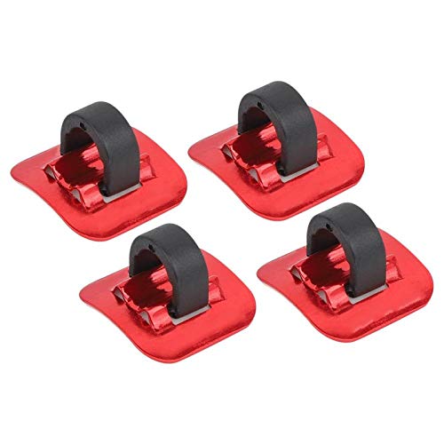 Keenso 4 Pcs Boucle de Cadre de Vélo, Clips de Câble de Vélo Pinces de Guide de Tuyau Câble de Frein de Vélo Adaptateur Cadre de Vélo pour Dérailleur de Frein (Rouge)