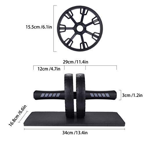 KISSBELLY Ab Roller Exercise Wheel with Thick Knee Pad, Abdominal Core Abs Roller Wheel Gym Tool for Fitness Strength Workout - Image 5