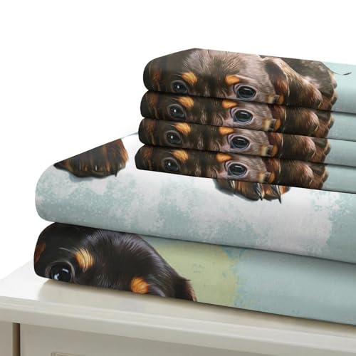 Parure de lit hypoallergénique teckels pour le sommeil des enfants sensibles - 7