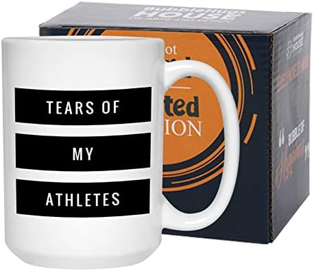 Coach Coffee Mug 15 oz, Tears Of My Athletes Funny Gift Inspirational Appreciation Birthday For Sport Trainer Teacher Team Manager Mentor, White
