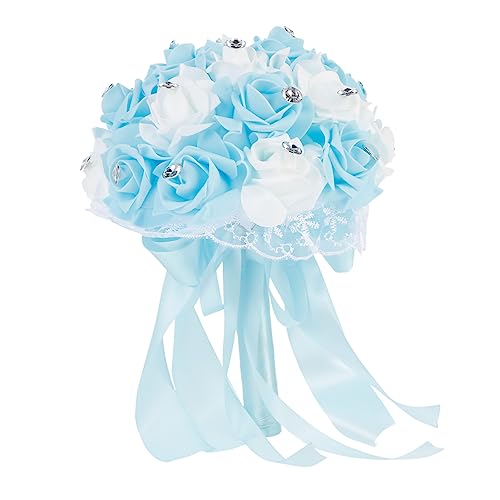 GLEAVI 1Pieza Ramo De Novia Artificial y Sosteniendo Flores Falsas para Bodas y Celebraciones Decoración y Duradera