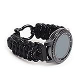 FireLine 22mm Paracord Watchband Tactical Band for Emergency and Survival | Firefighter Owned | Stainless Steel | Fits Samsung Gear S3