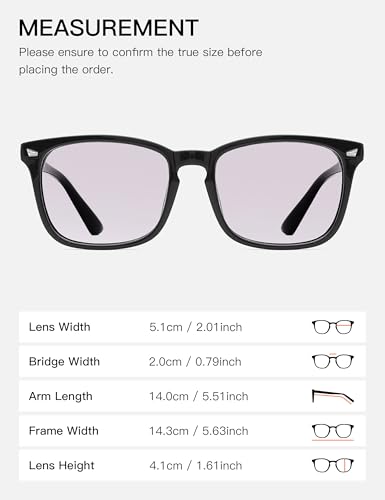Image of TIJN Blue Light Blocking Glasses for Women Men Clear Frame Square Nerd Eyeglasses Anti Blue Ray Computer Screen Glasses