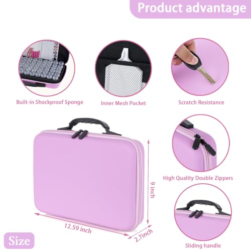Image of Diamond Art Storage Containers 60 Slots Diamond Painting Accessories and Tools Portable Bead Organizer Boxes for Adults(Macaron - Pink)