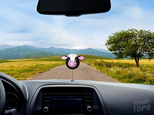 Tenna Tops Milkshake The Cow Car Antenna Topper/Auto Mirror Dangler/Cute Dashboard Accessory #TOP4