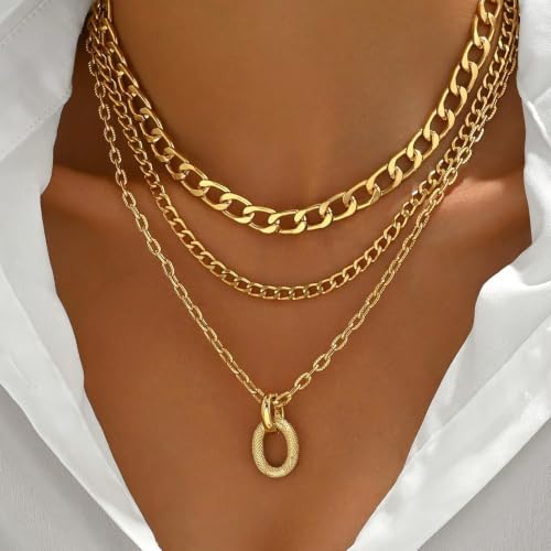 Image of NEWITIN 74 Pieces Gold Jewelry Set for Women Fashion Costume Jewelry Gold Plated Necklace Bracelet Waist Chain Ring Earrings Set for Women