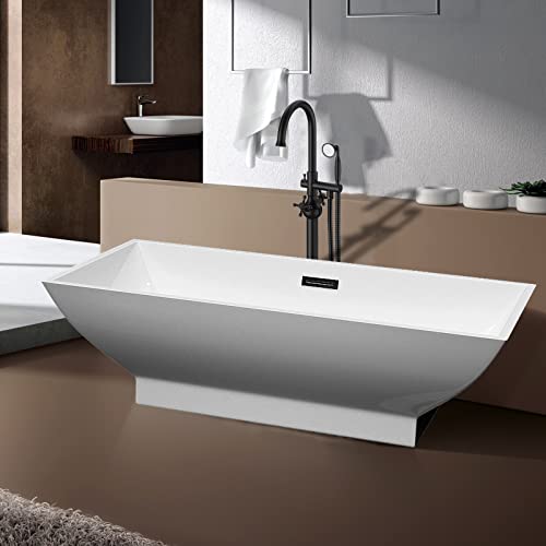 Badewanne, Badezimmer, freistehende Badewanne, Einweichbadewanne für Erwachsene, Haushaltsbadewanne, große Kapazität, einfache Badewanne, geeignet zum Baden und Einweichen in Weiß – Bild 7