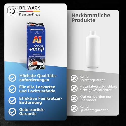 Dr. Wack – A1 Speed Polish – NEUE FORMEL 500 ml I Premium Auto-Politur mit Carnauba-Wachs I Noch...