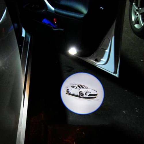 2PCS LED Car Door Projector Courtesy Lights Ghost Shadow Welcome Lamp Accessories Compatible with ZN6 2013-2021 GT 86 (ZN6 2013-2021 GT 86-White)