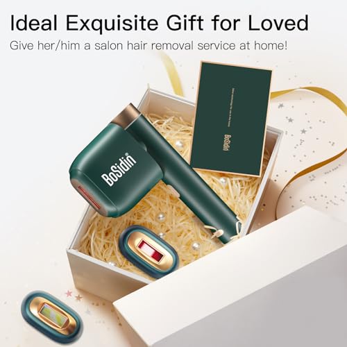 Image of Laser Hair Removal, BoSidin IPL Hair Removal with Painless Ice-Cooling, 2-in-1 Face SR Rejuvenation, 6+1 Modes, 6 Levels Hair Removal for Women Permanent, Laser Hair Removal Kit with Shaver, Goggles